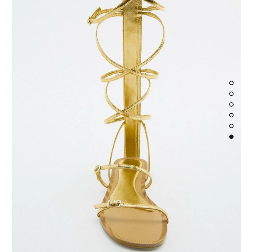 ZARA  MULTI STRAP FLAT SANDALS with buckle detail bloggers favorite - Picture 8 of 12